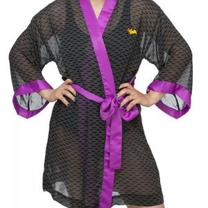 Batman Batgirl Chiffon Robe or Cover-Up NWT
